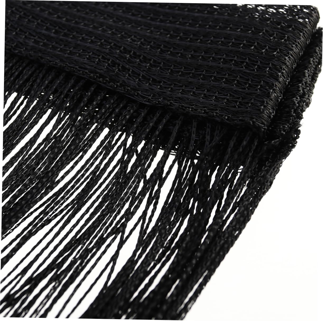 Black Tassel Rod Curtain for Doorway and Room Divider