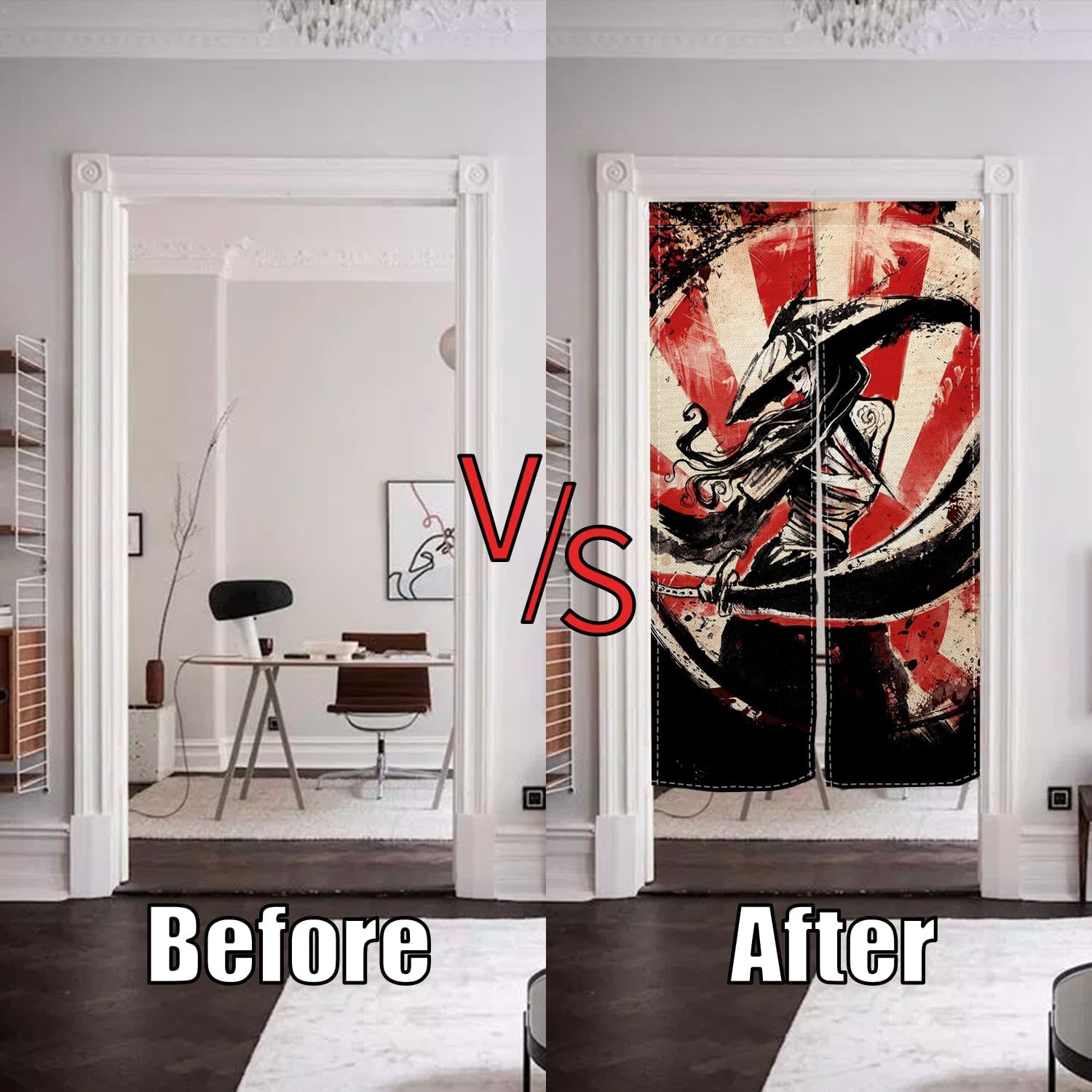 Traditional Japanese Noren Door Curtain 34x60 Inches