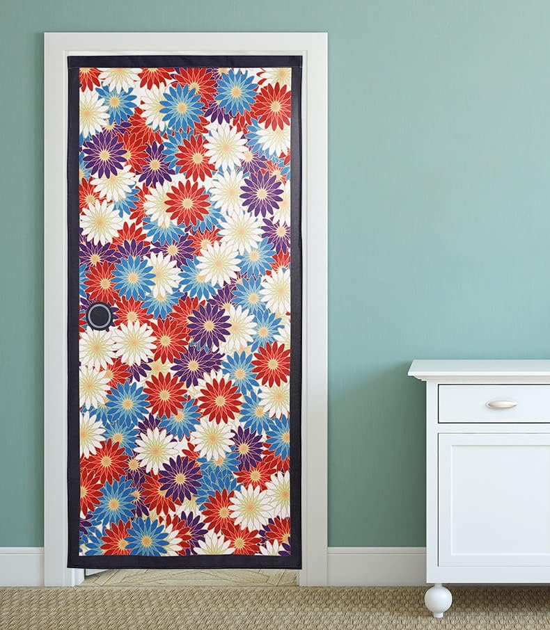 Noren Japanese Doorway Curtain with Fusuma Print Pattern3