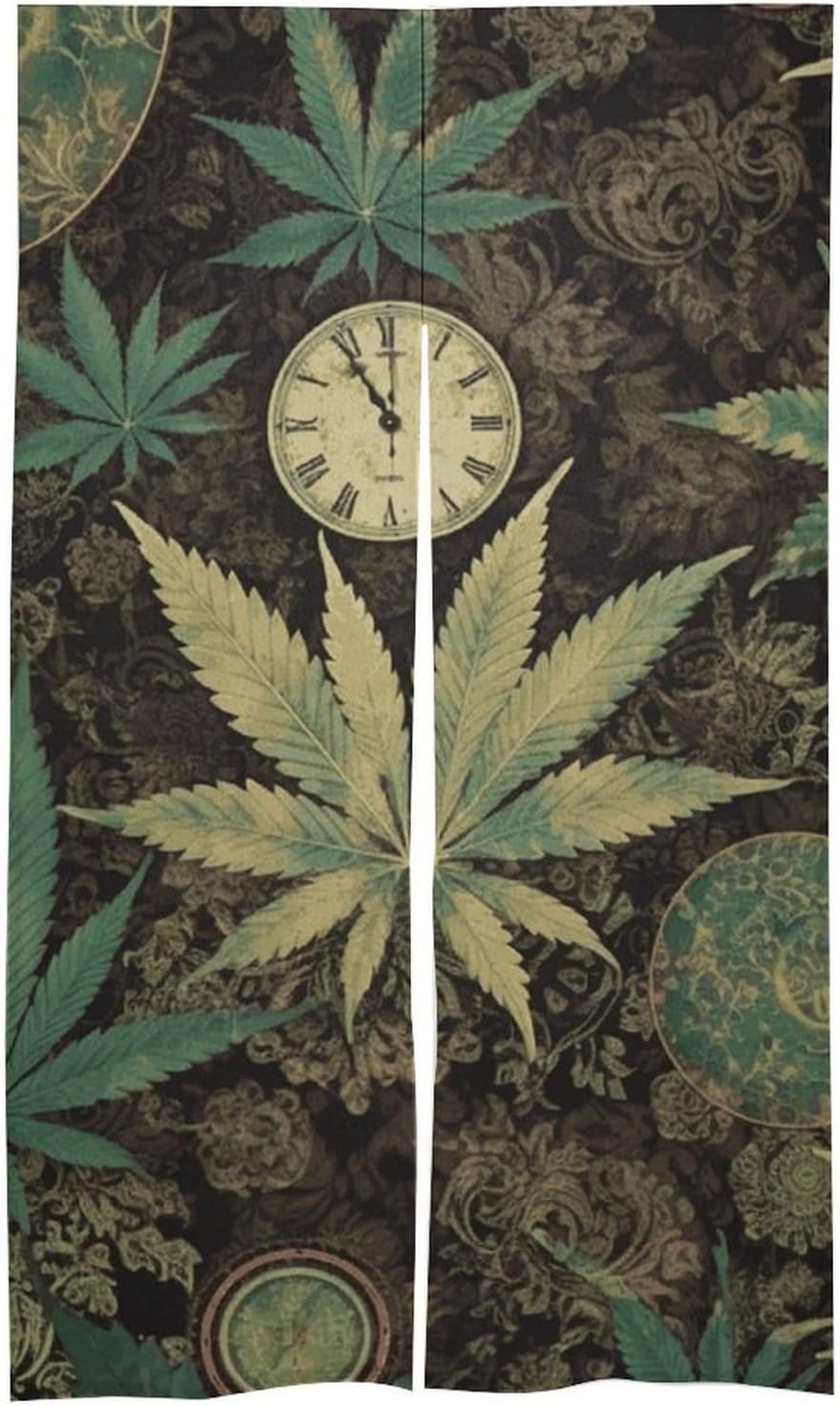 A Puff in Time Weed Door Curtain 17x57 Inch