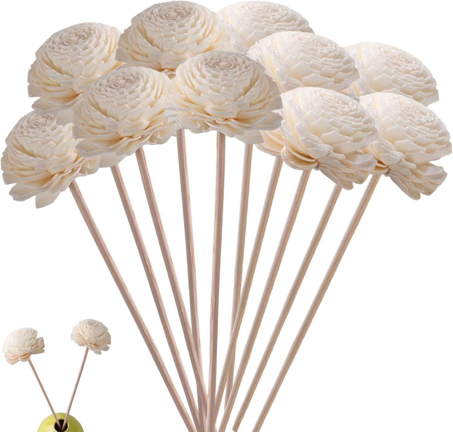 10PCS Chrysanthemum Diffuser Sticks for Home Office and Bathroom