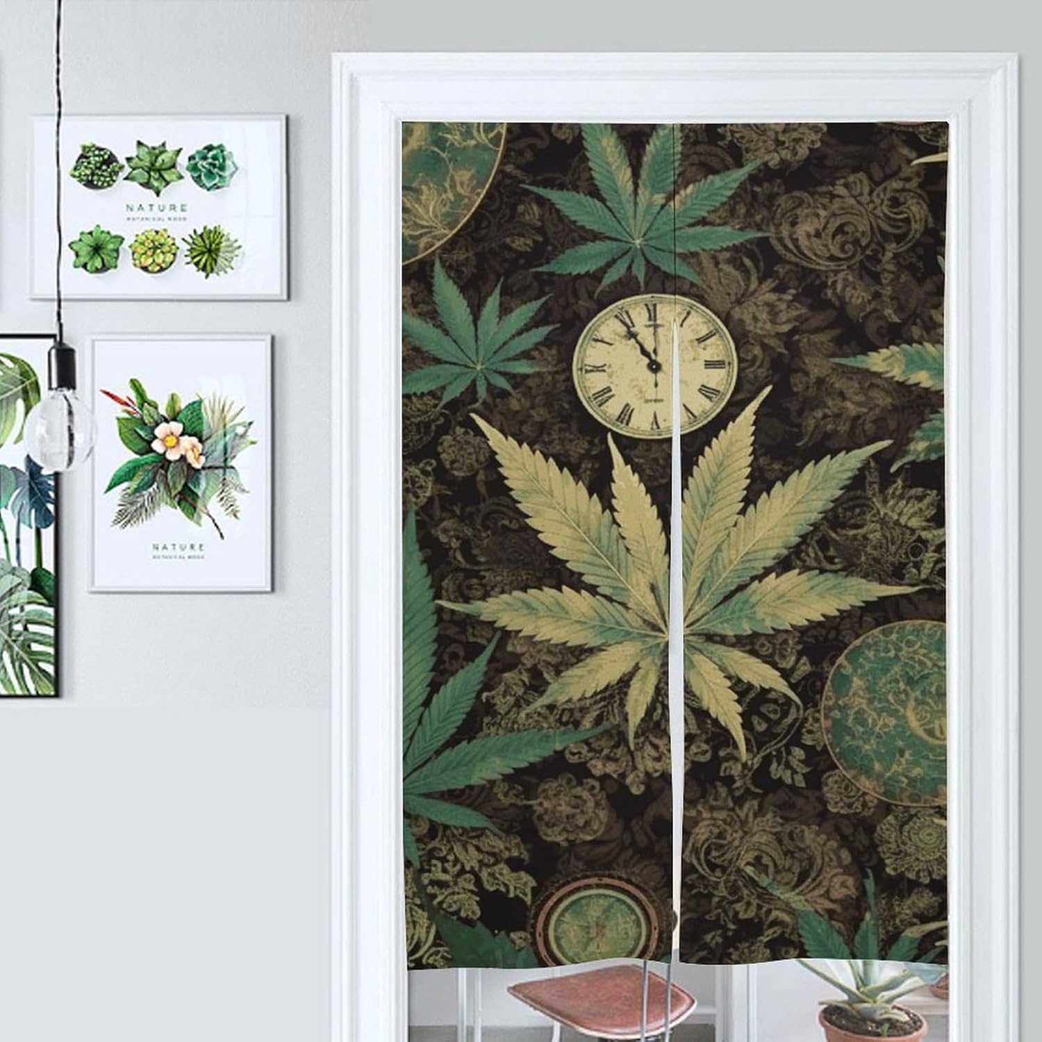 A Puff in Time Weed Door Curtain 17x57 Inch