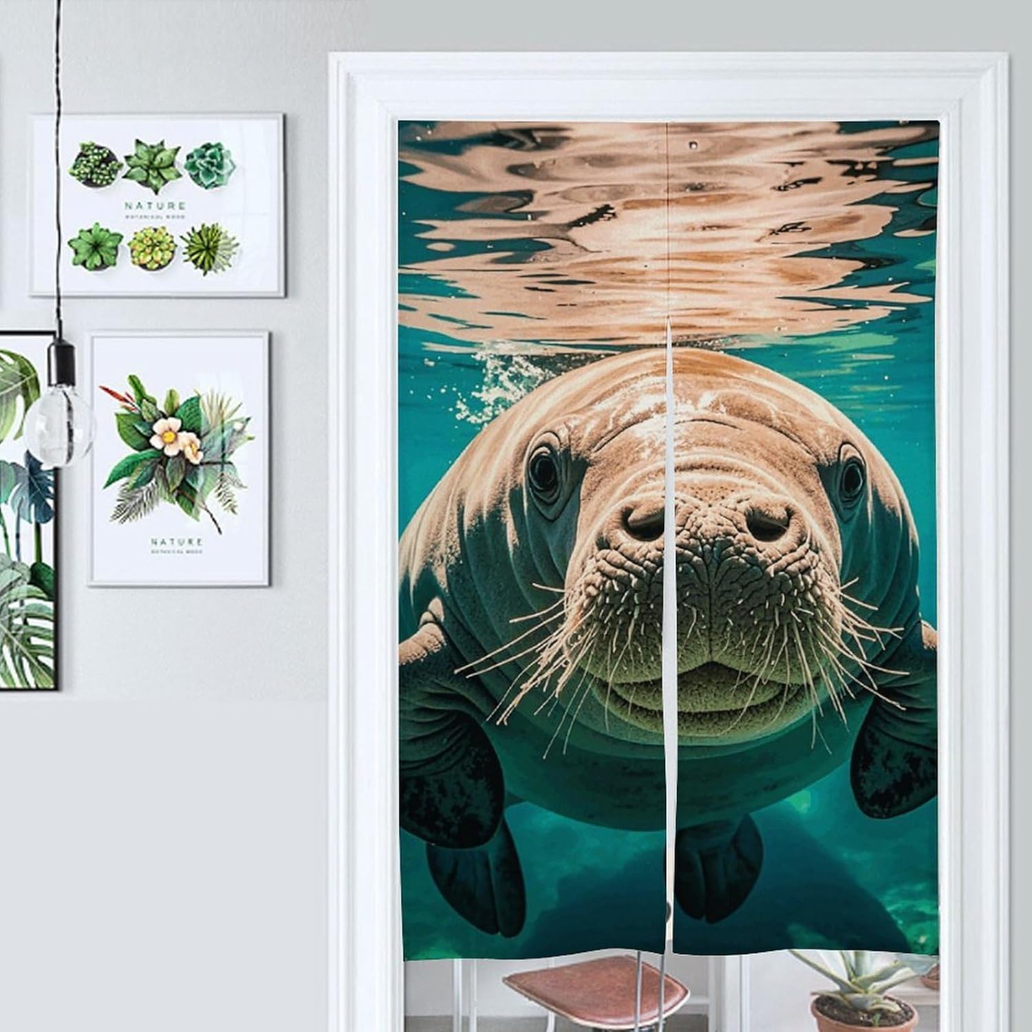 Manatee Door Curtain 57x17 Inches Soft Durable