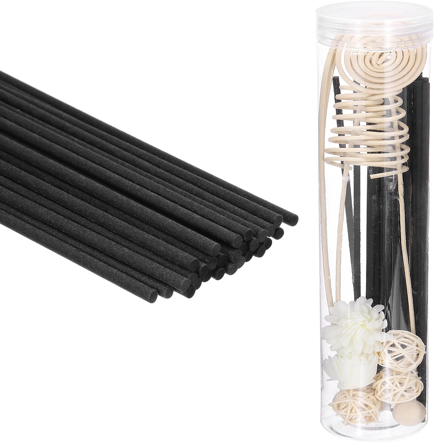 Uxcell 43Pcs Reed Diffuser Sticks Set Black