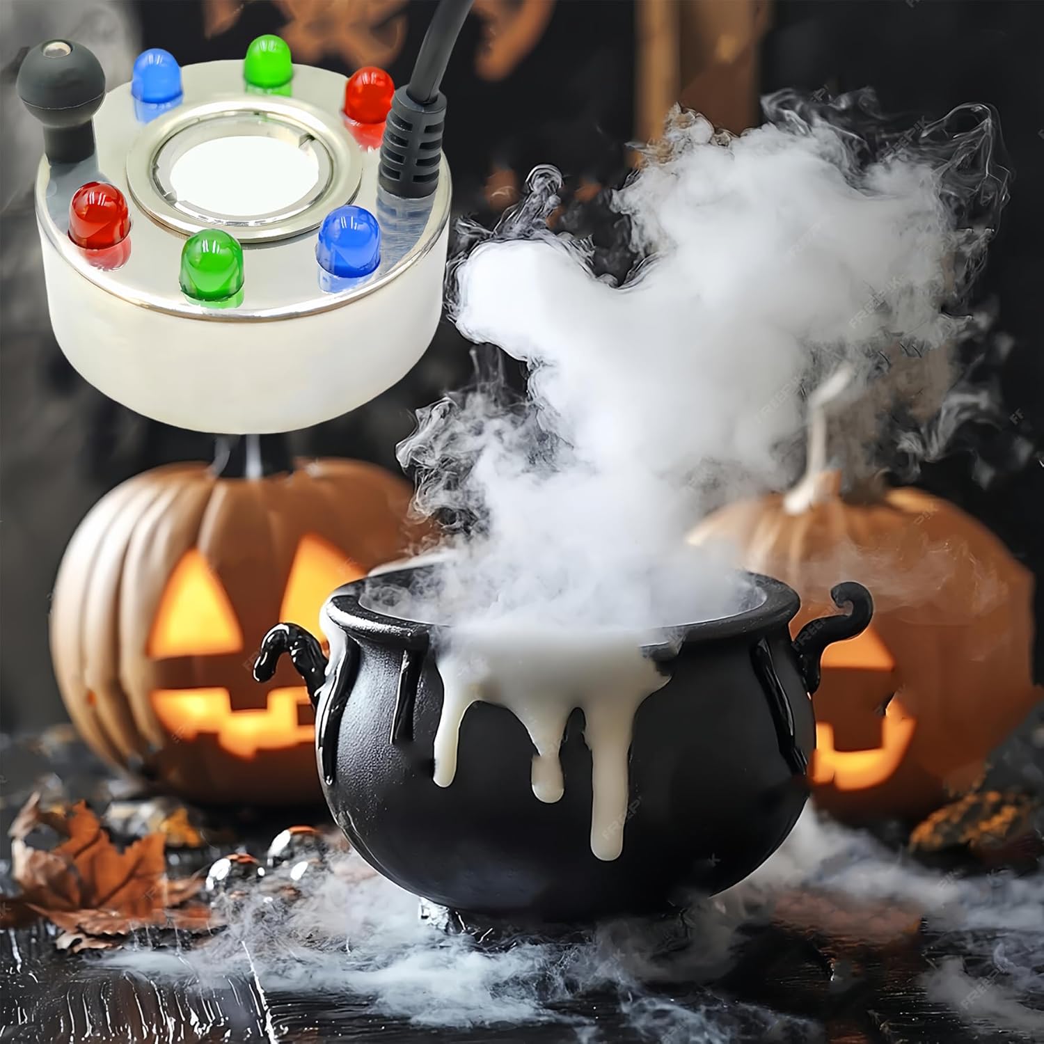 Halloween Party Mist Maker with 6 LED Lights