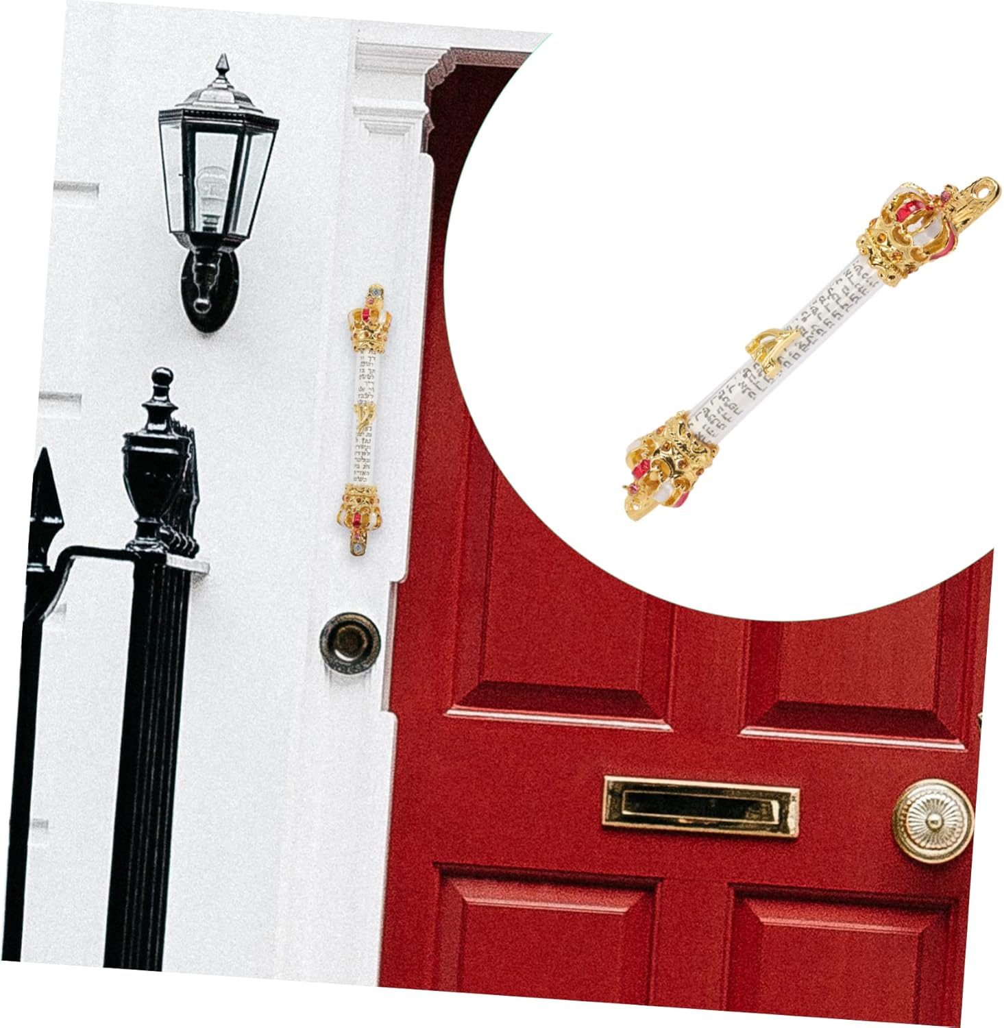 Metal Mezuzah Door Crown for Home Blessing Memorial