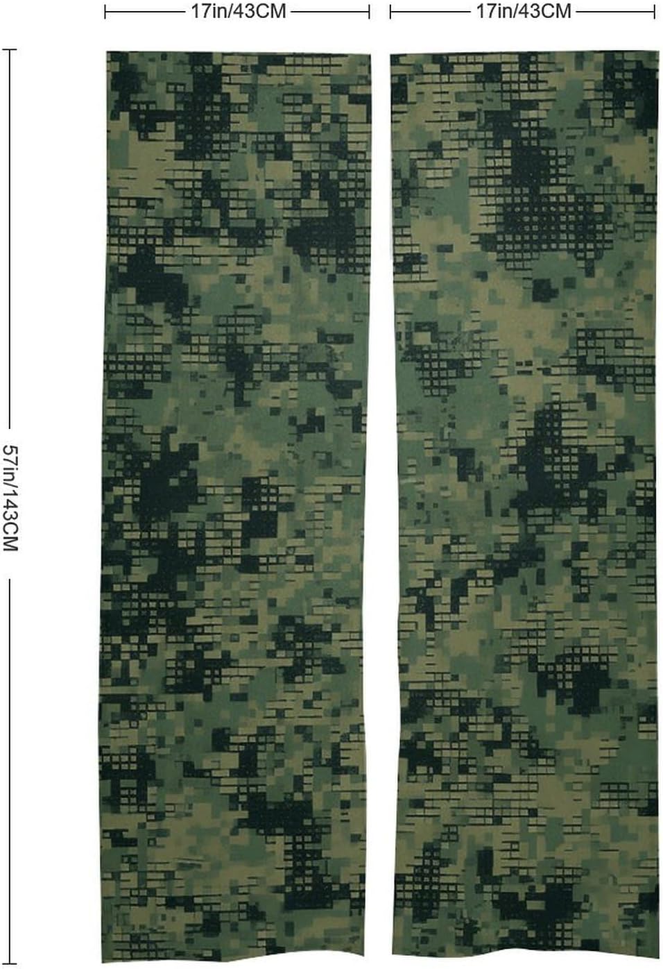 Green Army Digital Camouflage Door Curtain 57 X 17 Inches