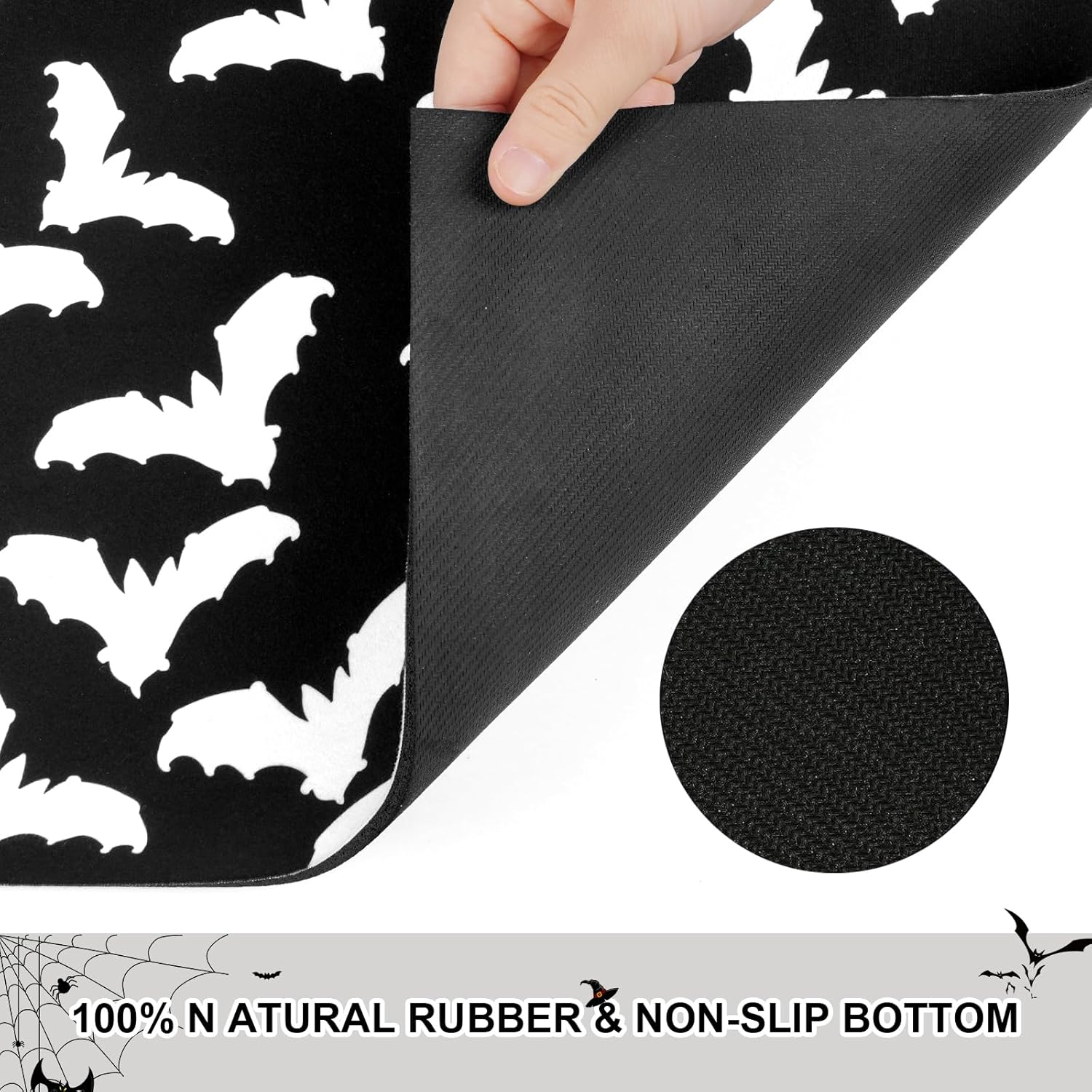 ASPMIZ Halloween Runner Rug Non Slip for Hallways