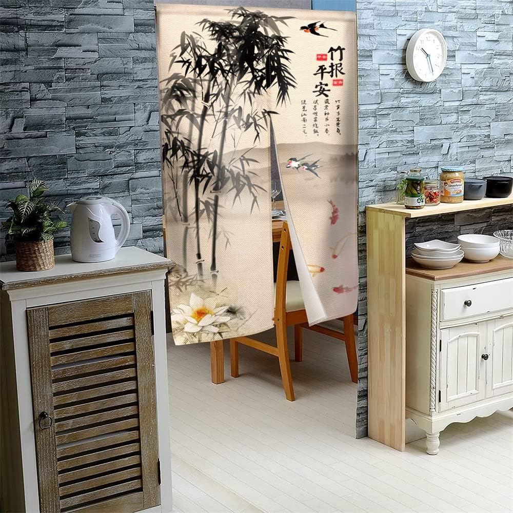 ChloropLastid Traditional Painting Doorway Curtain