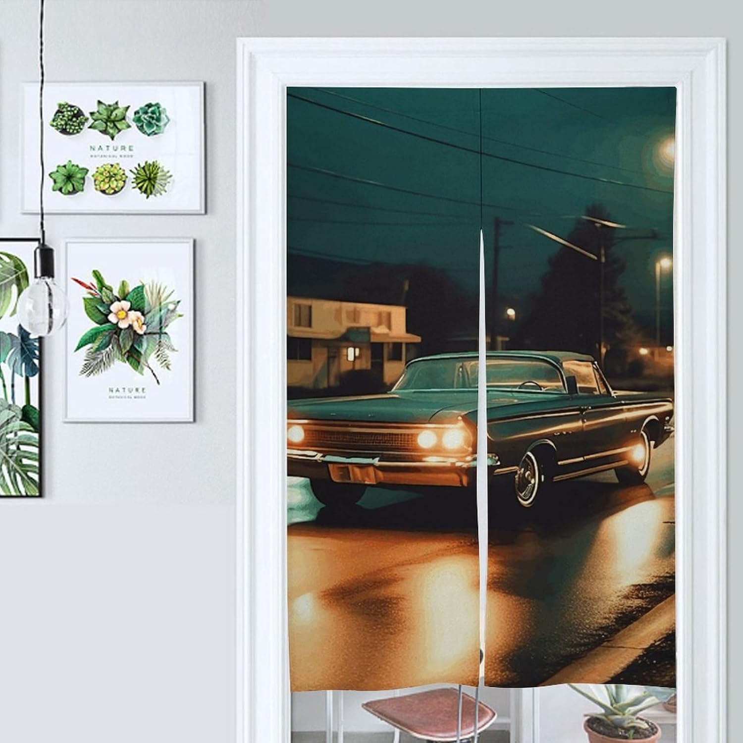 Running Car Door Curtain Split Panel Divider
