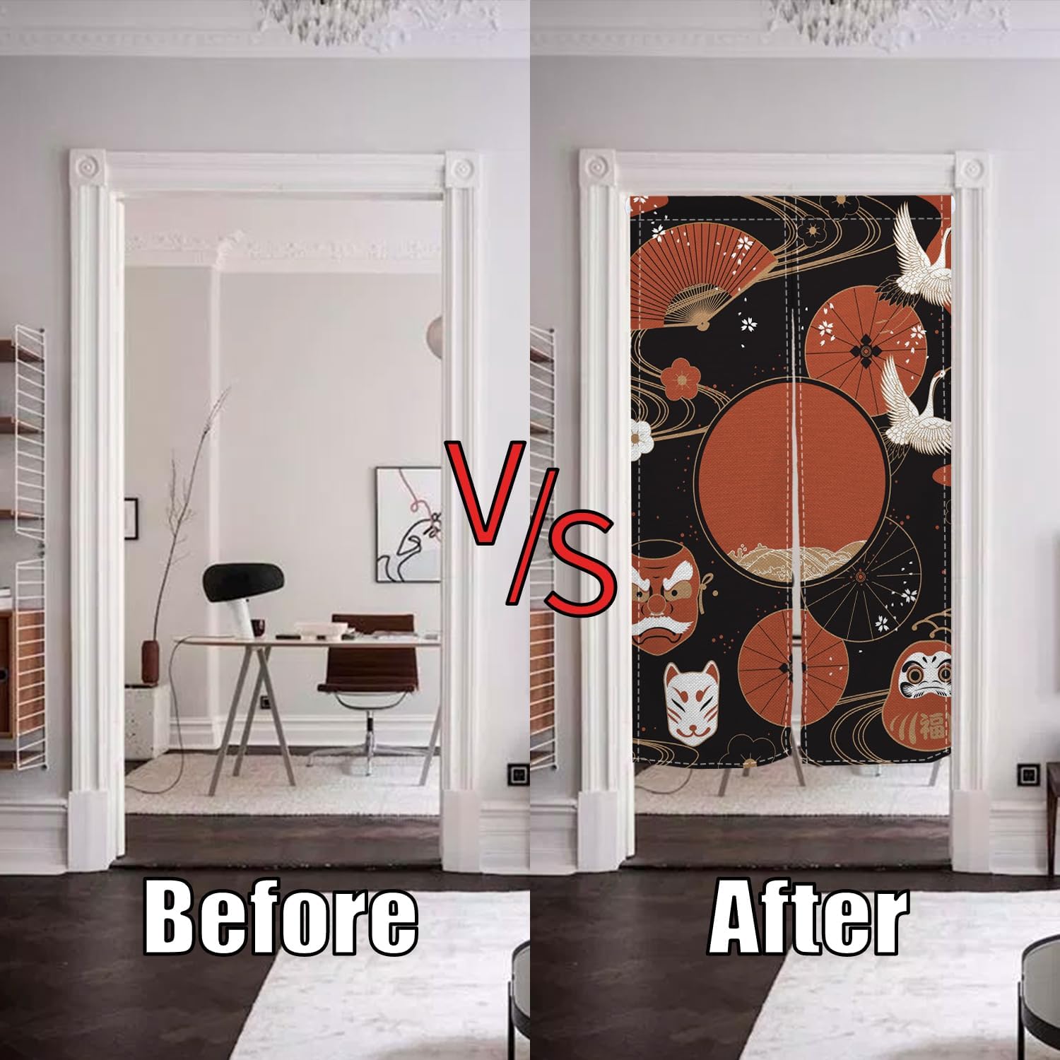 Japanese Doorway Curtain Noren Artistic Painting 335x709