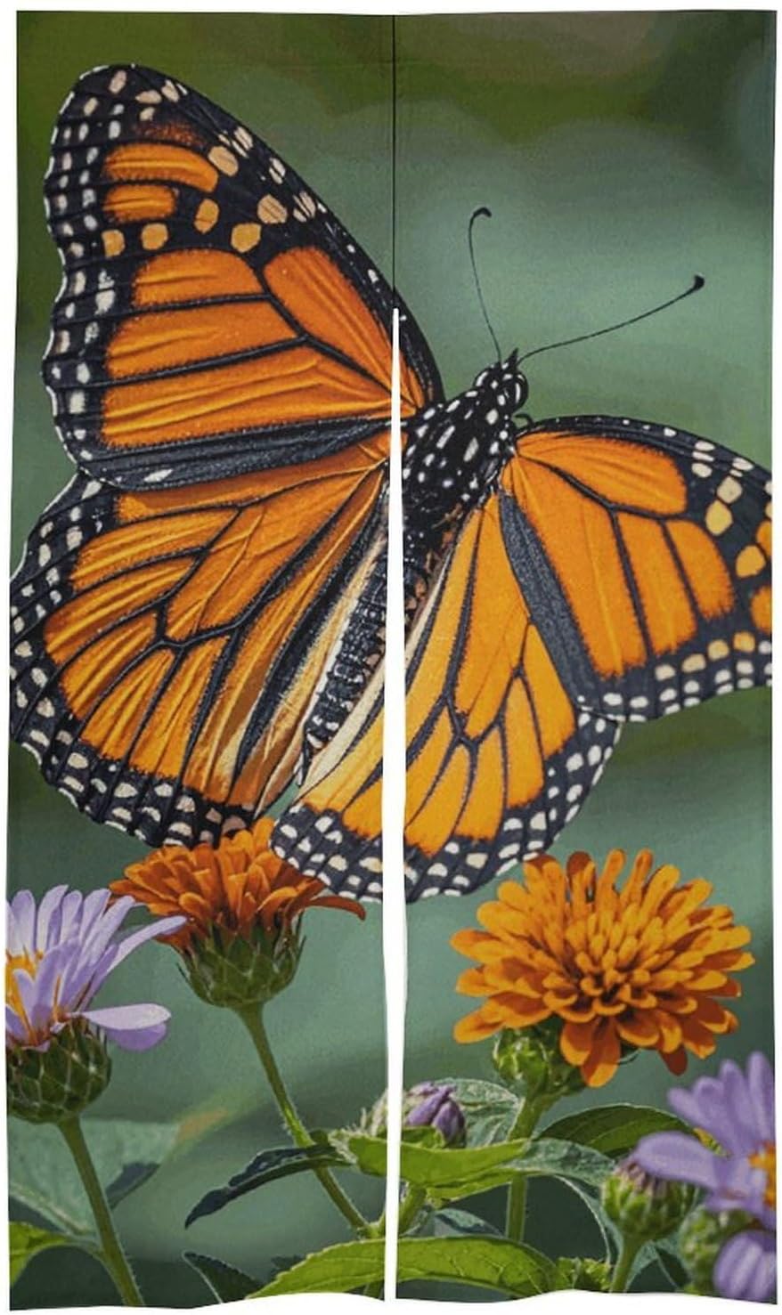 Monarch Butterflies Door Cover Curtain 57x17 Inches
