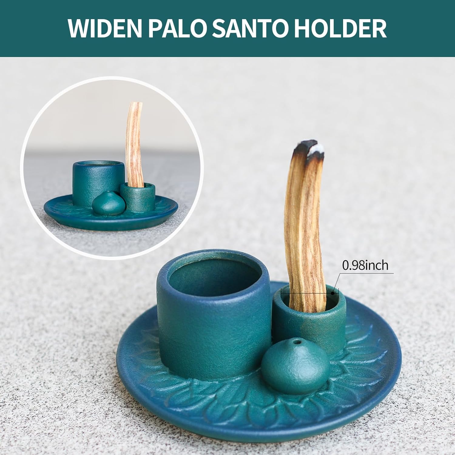 Palo Santo Sticks Holder - Blue Ceramic Incense Burner