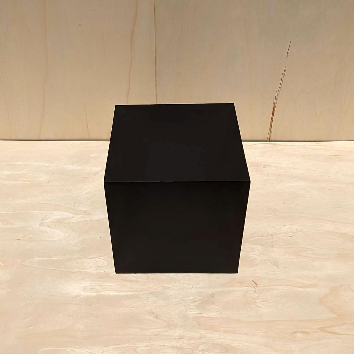 14 Inch Matte Black Display Cube Pedestal Stand