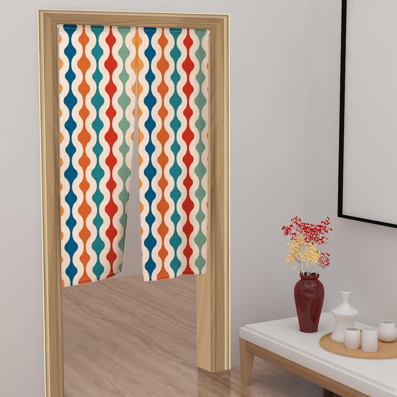 Boho Colorful Stripes Doorway Curtain 335x473 In
