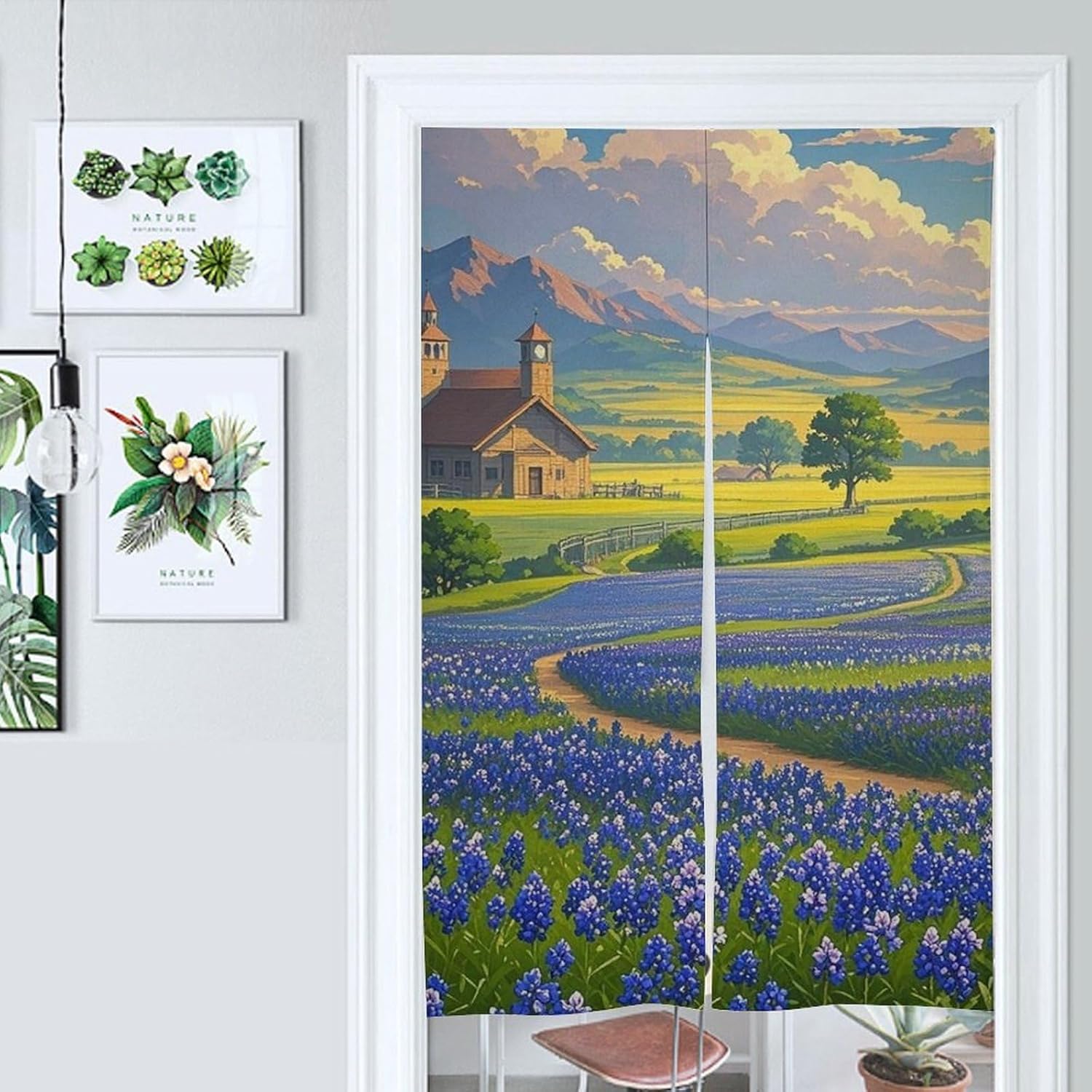 Texas Bluebonnets Door Curtain 57 X 17 Inches
