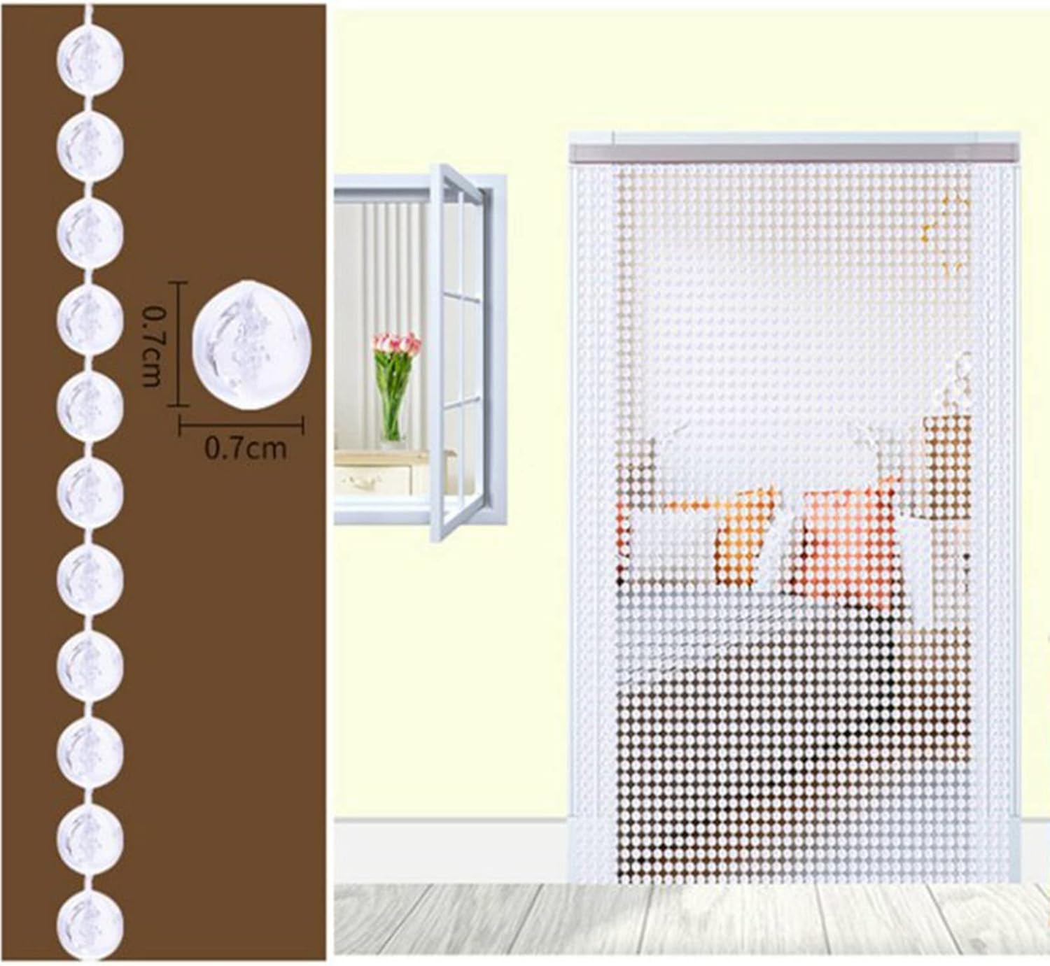 Zarbailre Sparkle Bead Curtains 31x71 Inch