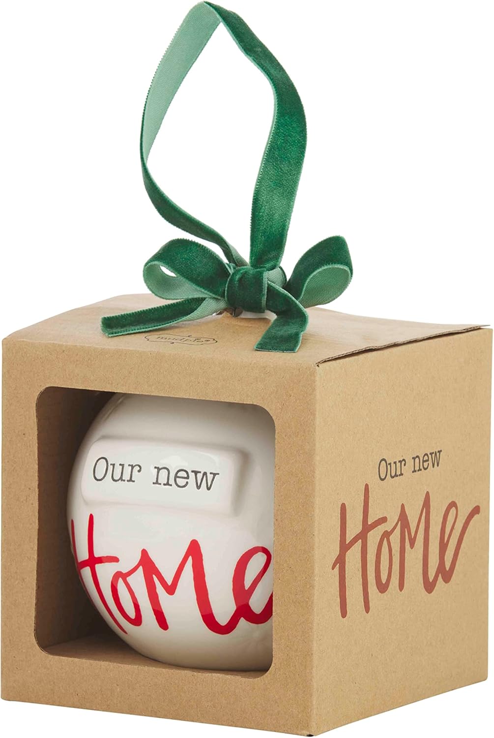 Mud Pie Ceramic Christmas Ball Ornament New Home