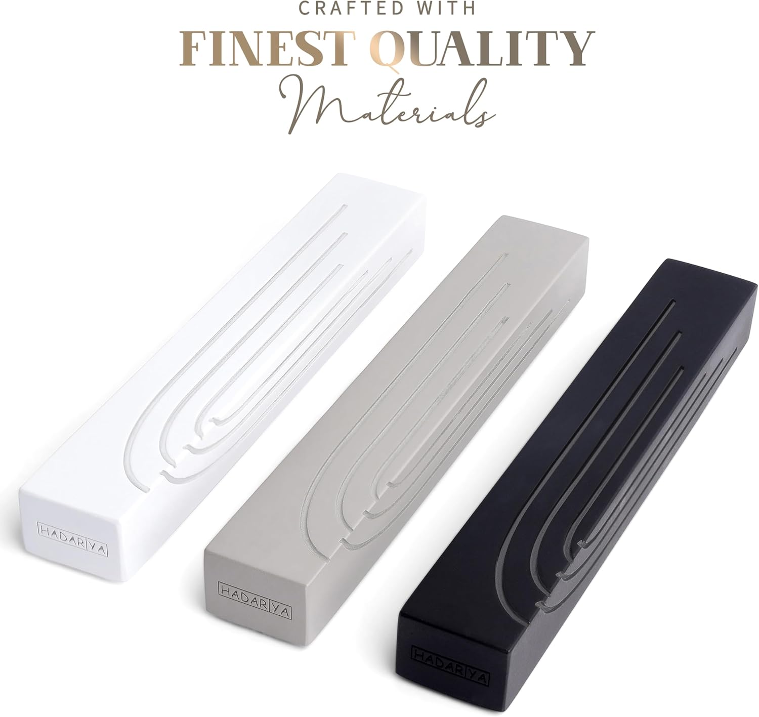 SURI Modern Concrete Mezuzah with Scroll and Gift Box