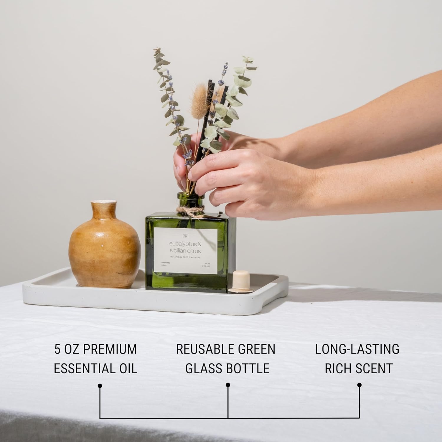 Craft Kin Reed Diffuser with Dried Flowers 5 oz