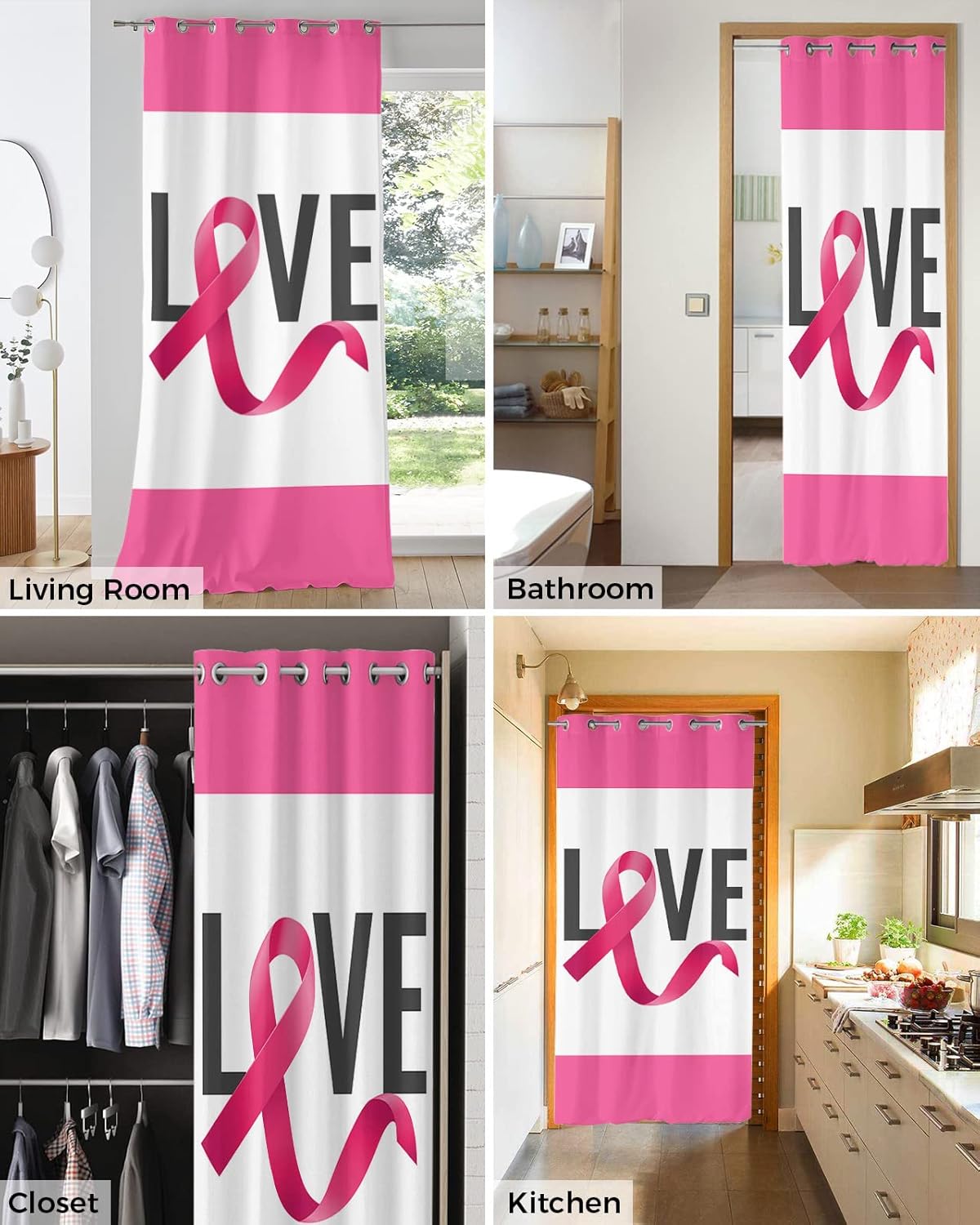 Love Doorway Curtains - 42x84 Blackout Panels