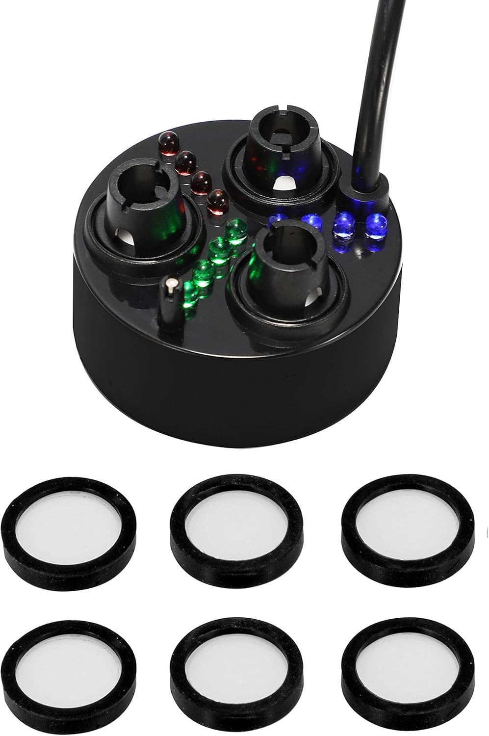 Mxmoonant 3-Head Ultrasonic Mist Maker with LED Lights