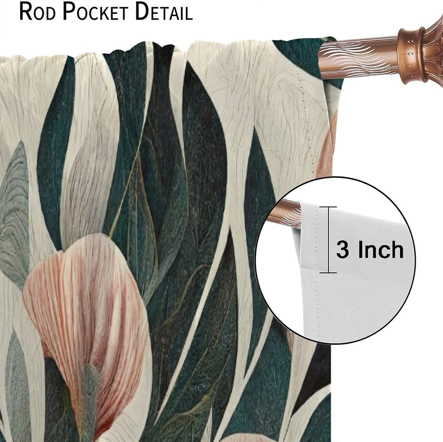JESTRONRY Abstract Floral Curtains for Living Room Bedroom