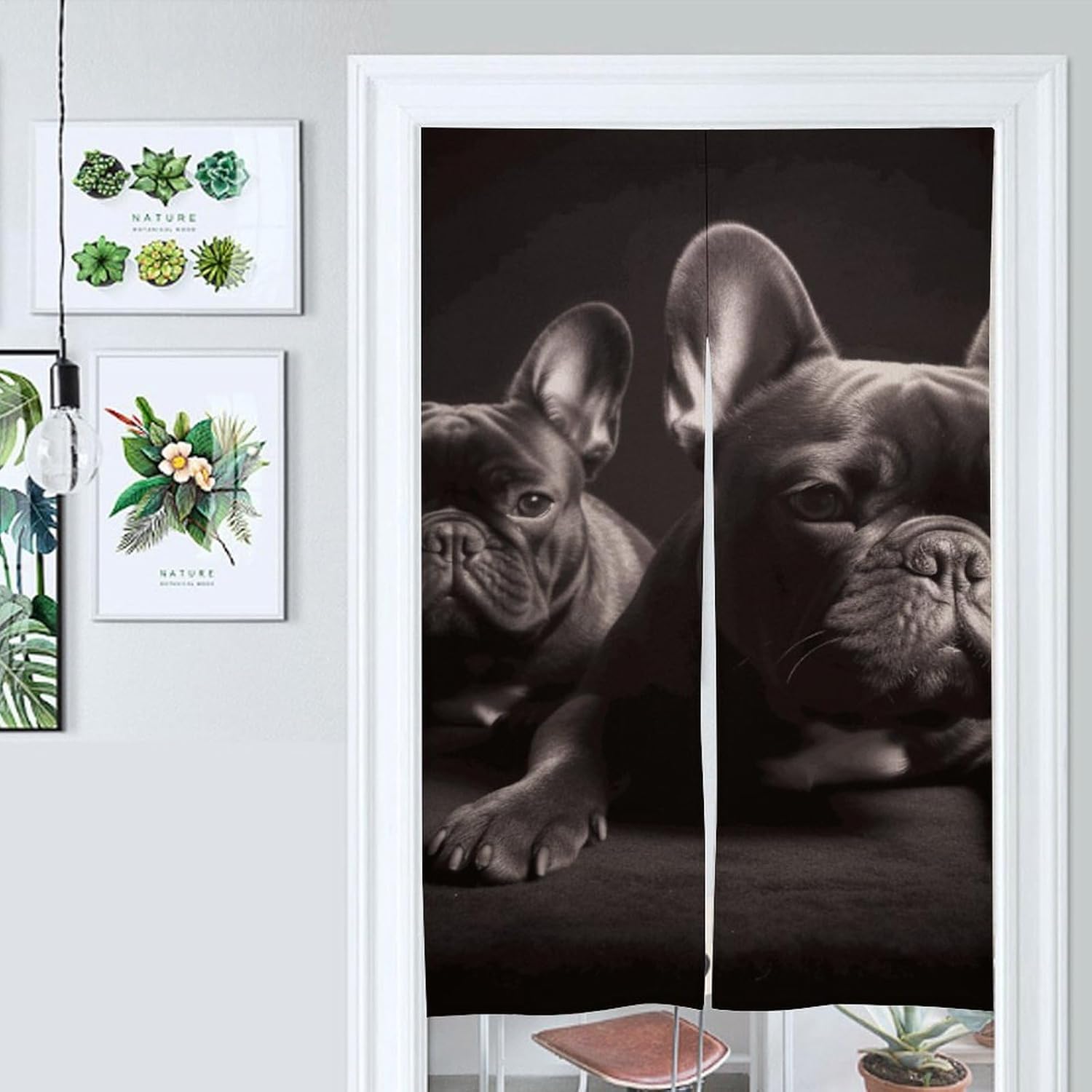 French Bulldog Door Curtain 57 x 17 Inches