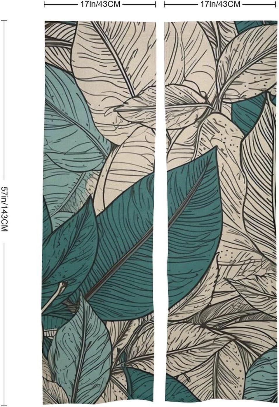Japanese Noren Leaf Curtain 34x57 Split Door Partition Tapestry