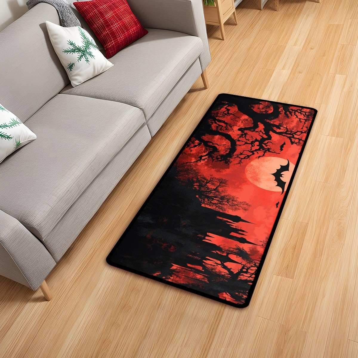 Halloween Bat Kitchen Floor Mat 51x17 Non-Slip