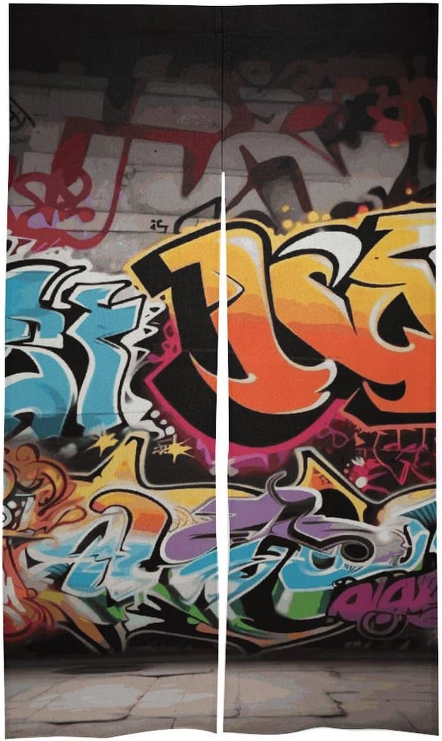 Graffiti Hip Hop Door Curtain Panel 17x57 Inch