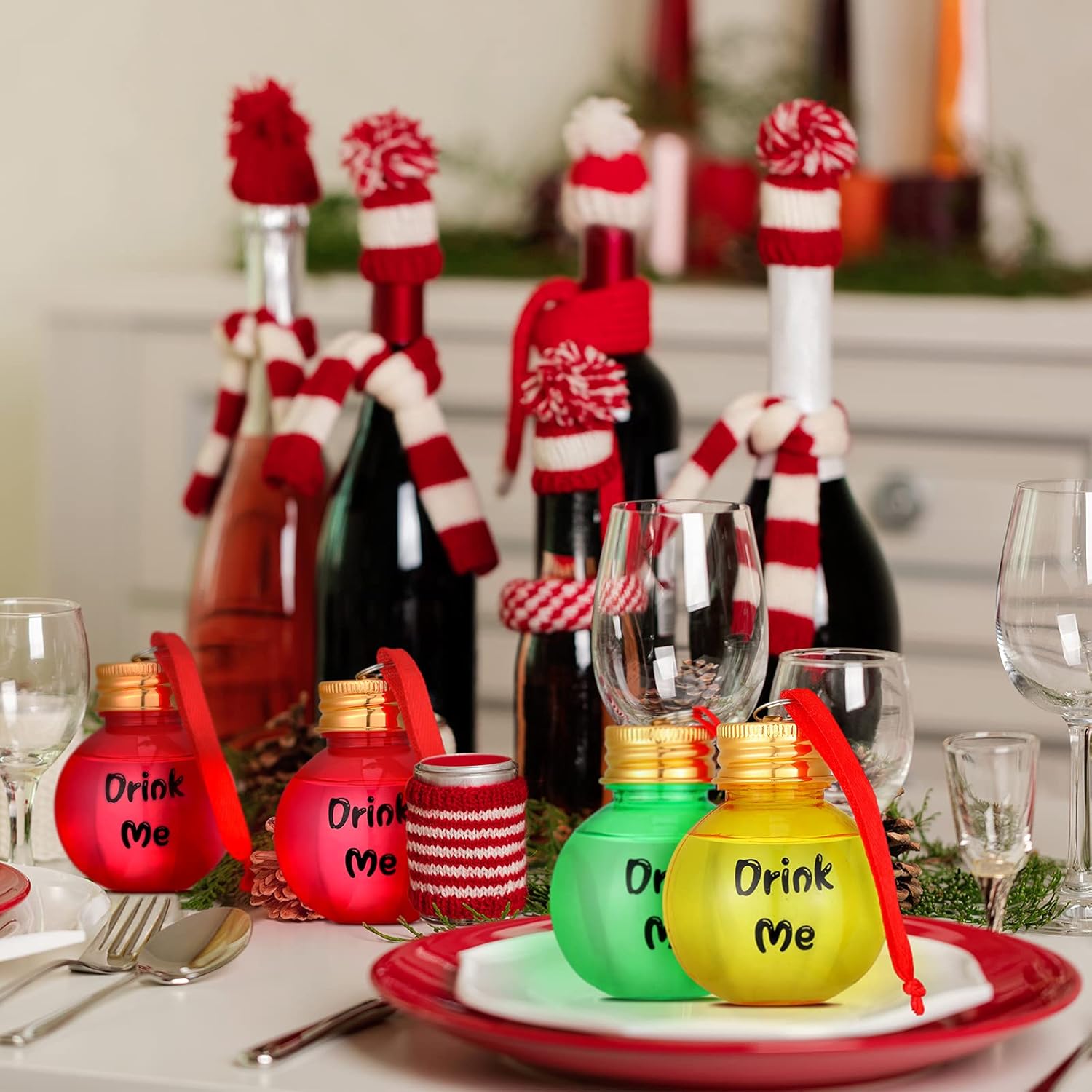 9 Piece Booze Filled Christmas Tree Ornaments Set