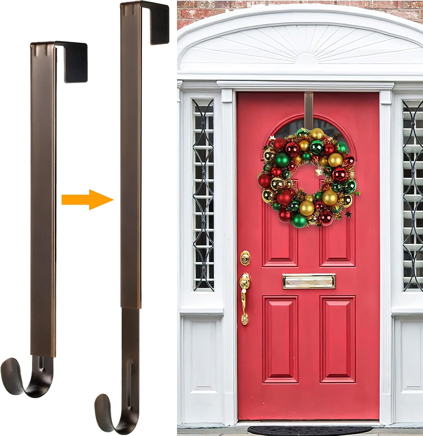 Adjustable Wreath Hanger 149-25 Inch Metal Door Hanger