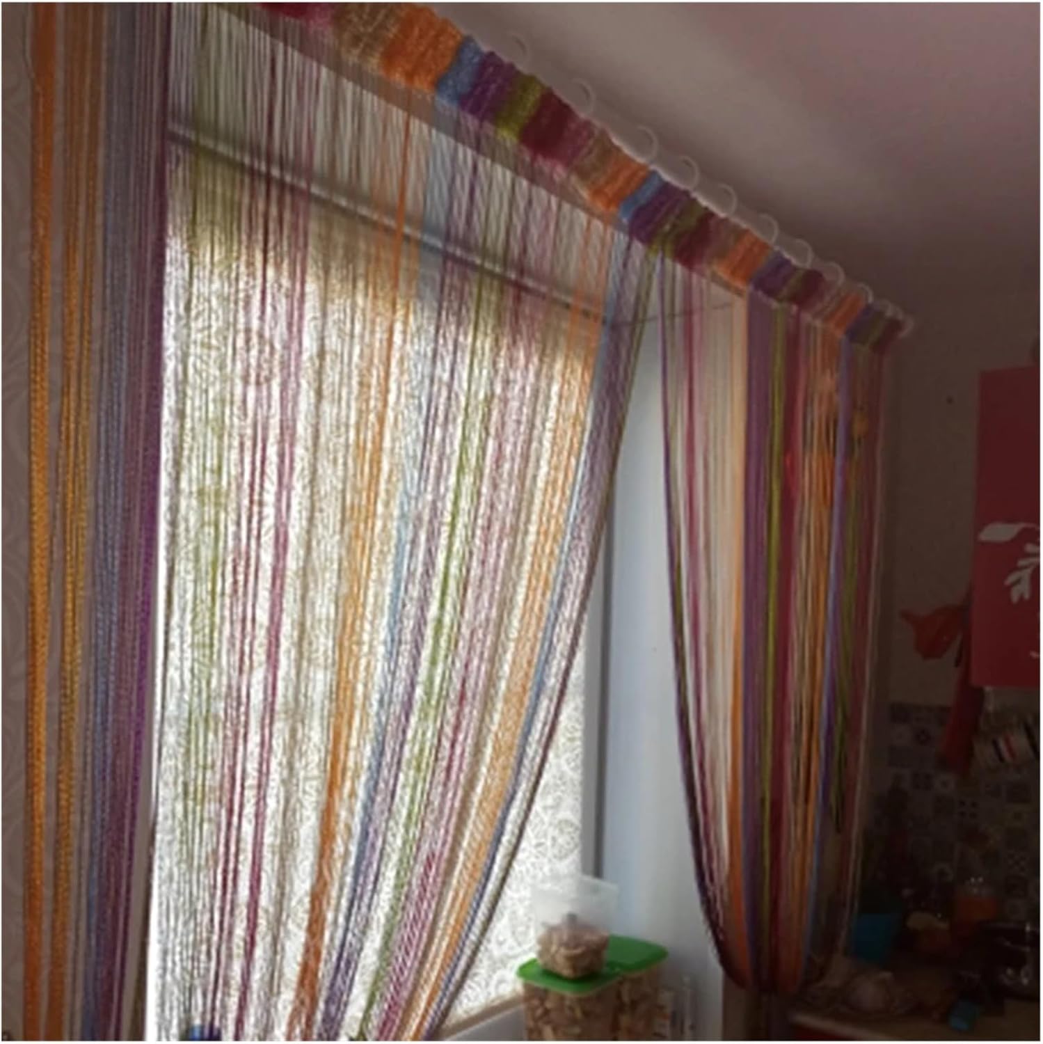 Mixed Color Thread Curtains 100x200cm Panels