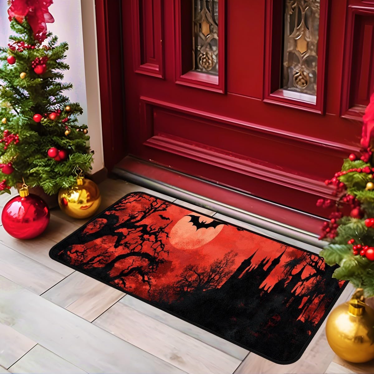 Halloween Bat Kitchen Floor Mat 51x17 Non-Slip