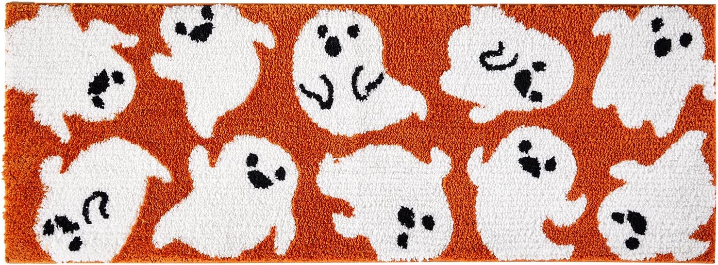 Estmy Spooky Halloween Ghost Rug 2x43 Non Slip Washable