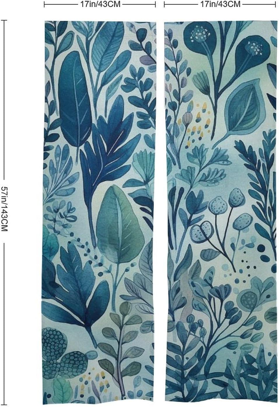 Japanese Noren Leaf Shape Door Curtain 34x57 Inches
