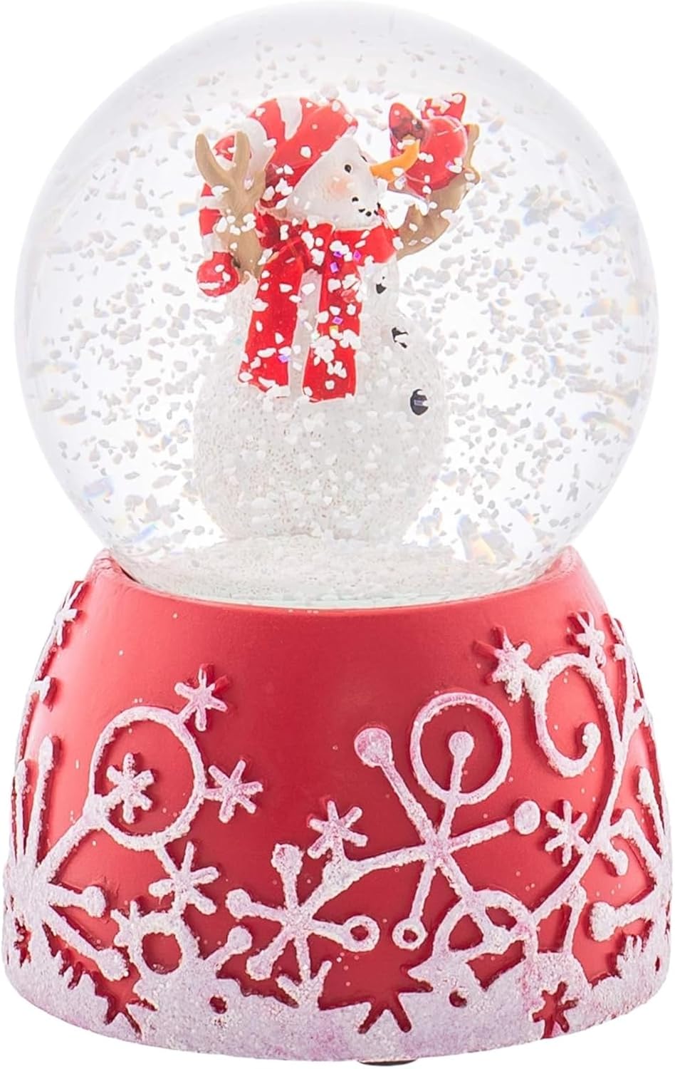 Roman Holiday Red Snow Globe Jingle Bells 80MM