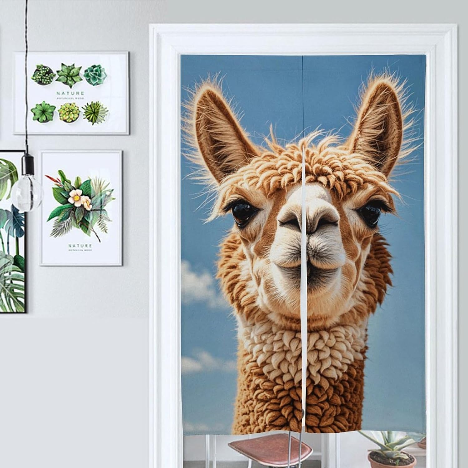 Alpaca Llama Door Cover Curtain 57x17 Inches