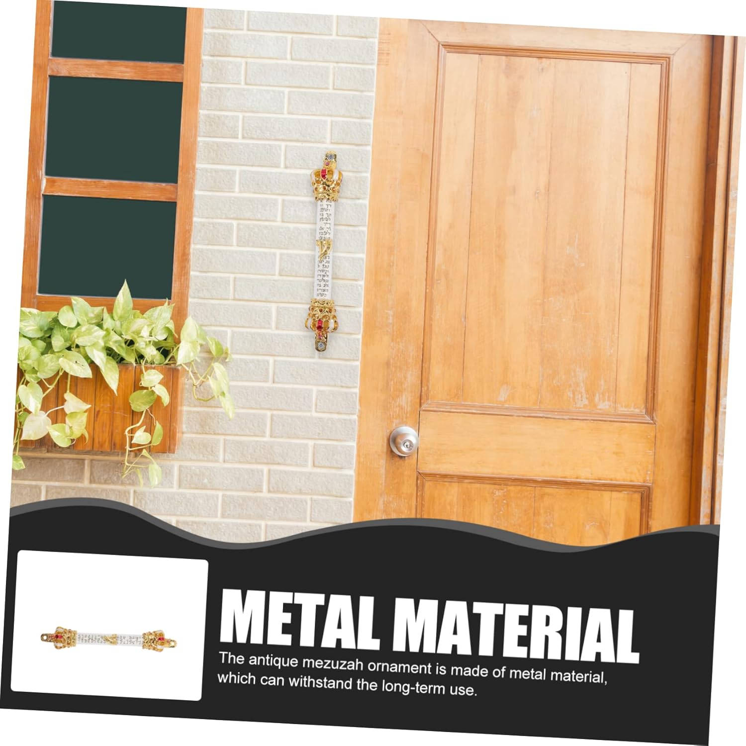 MAGICLULU Delicate Metal Mezuzah for Home Decoration