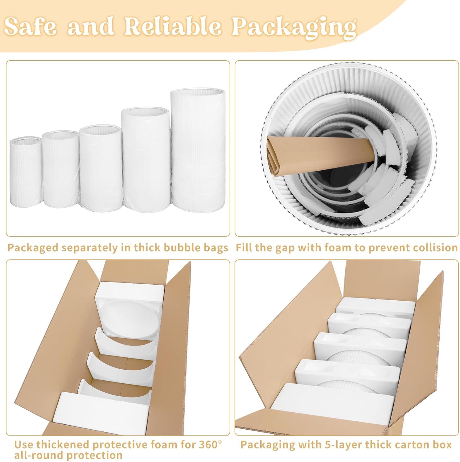 5 Pcs Metal Cylinder Pedestal Stands for Party Decor