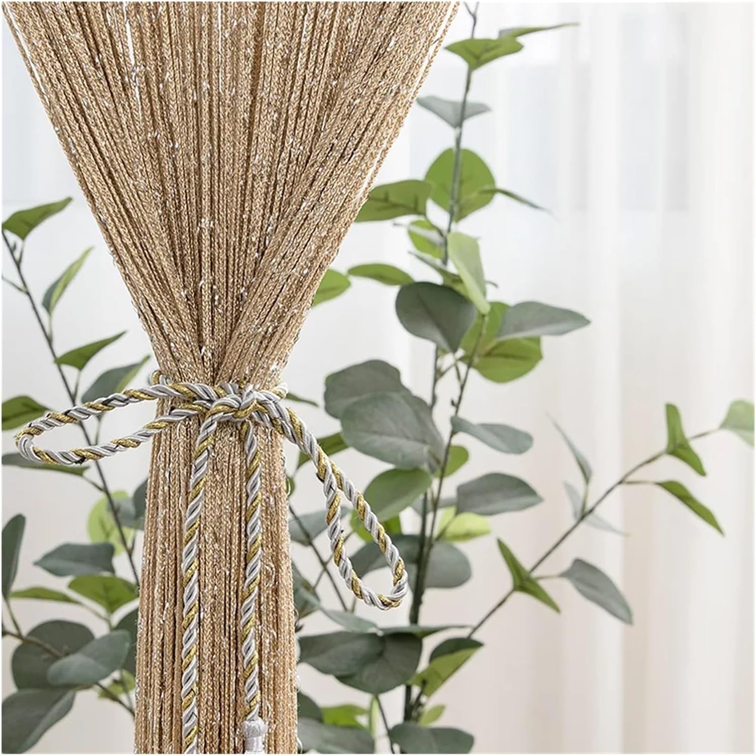 100x200cm Shiny Tassel Curtain Valance Panel 1