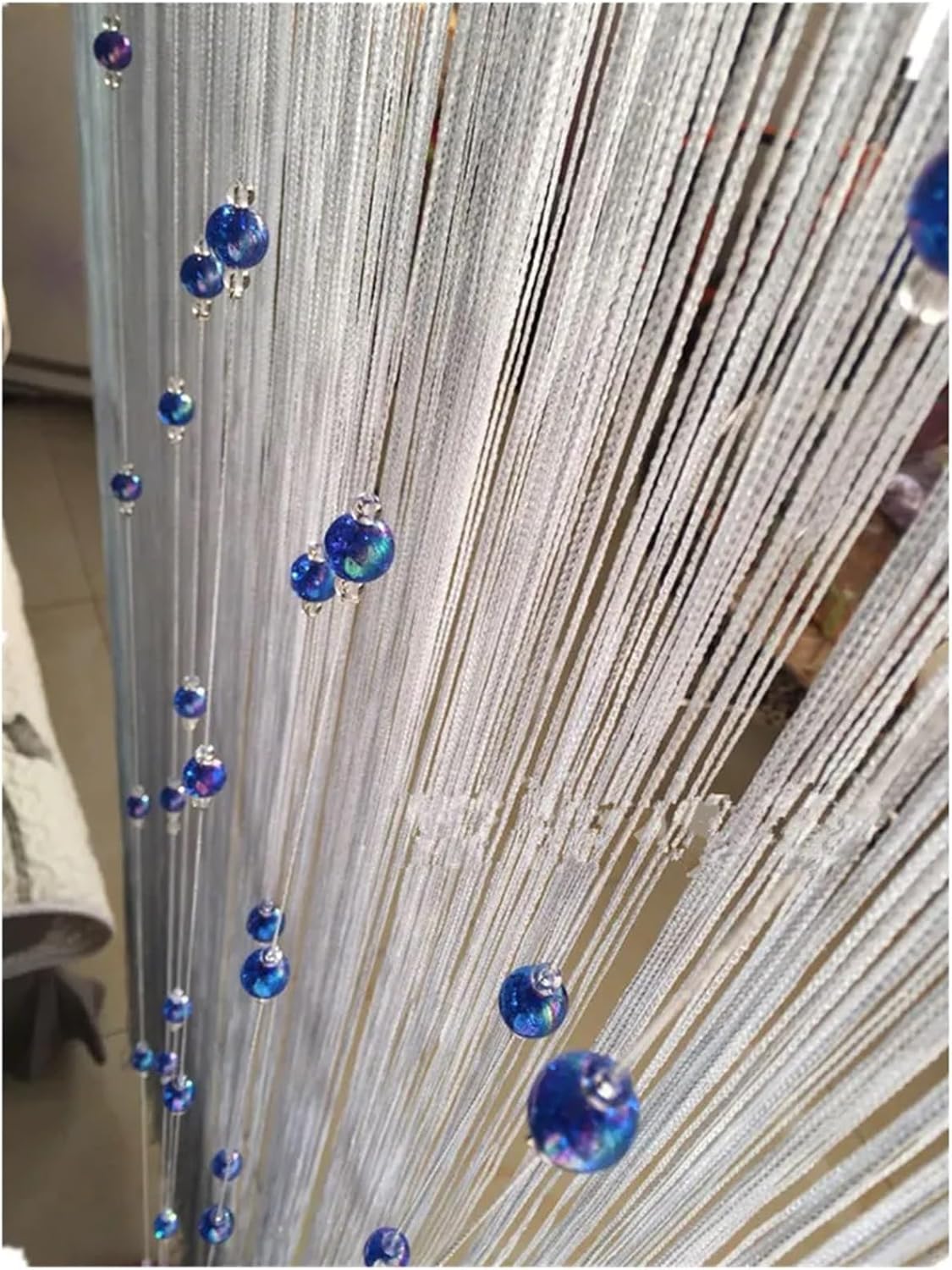 Blue String Curtains 100x275cm Porch Room Divider