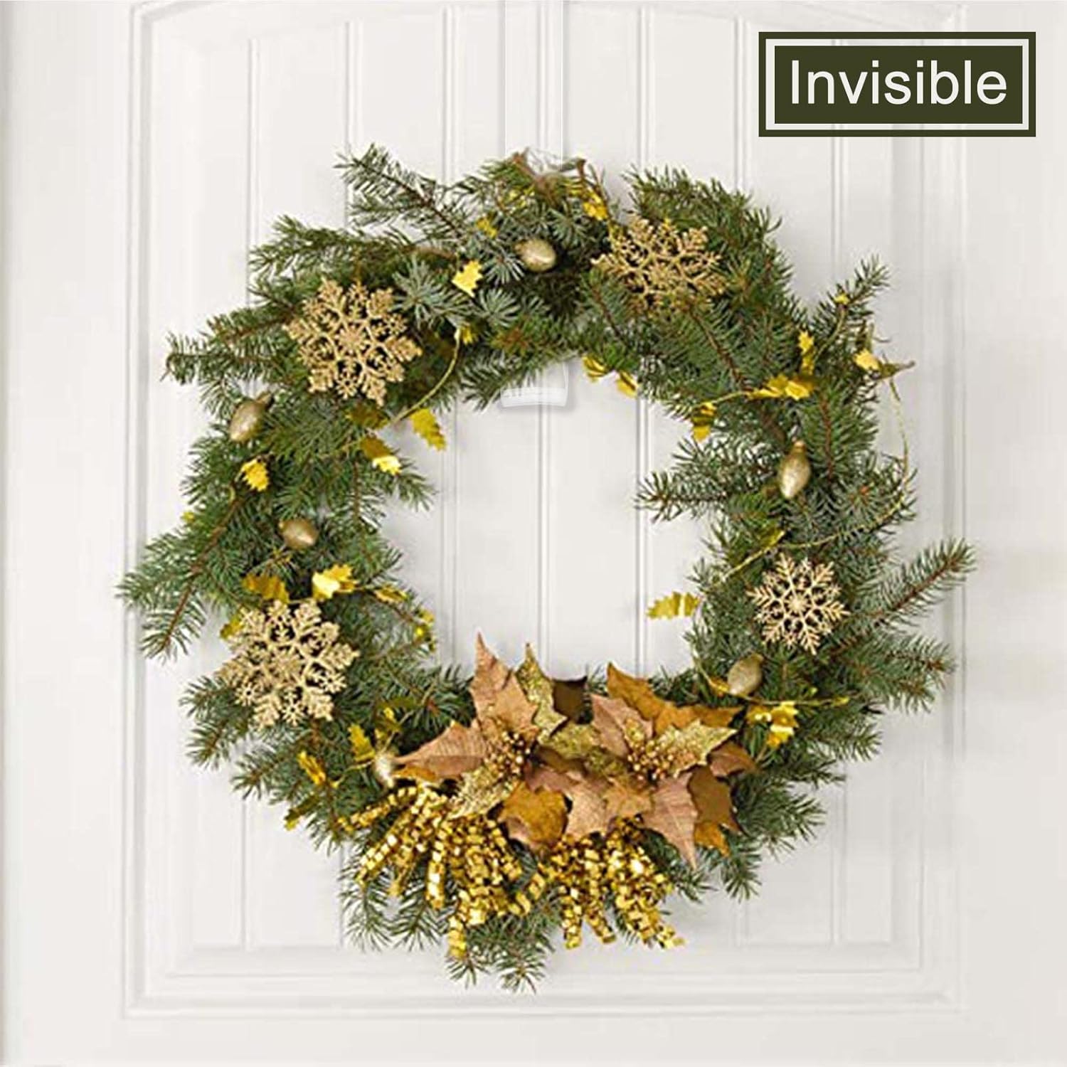 Blingkingdom 2pcs Clear 12 inch Wreath Hanger Hook for Doors