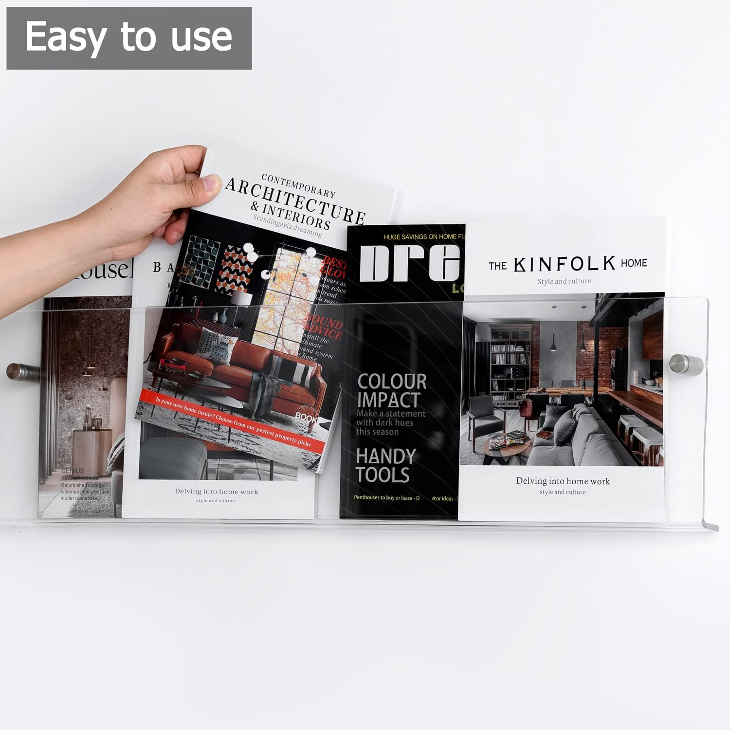 Clear Acrylic 3 Tier Brochure Holder Wall Mount