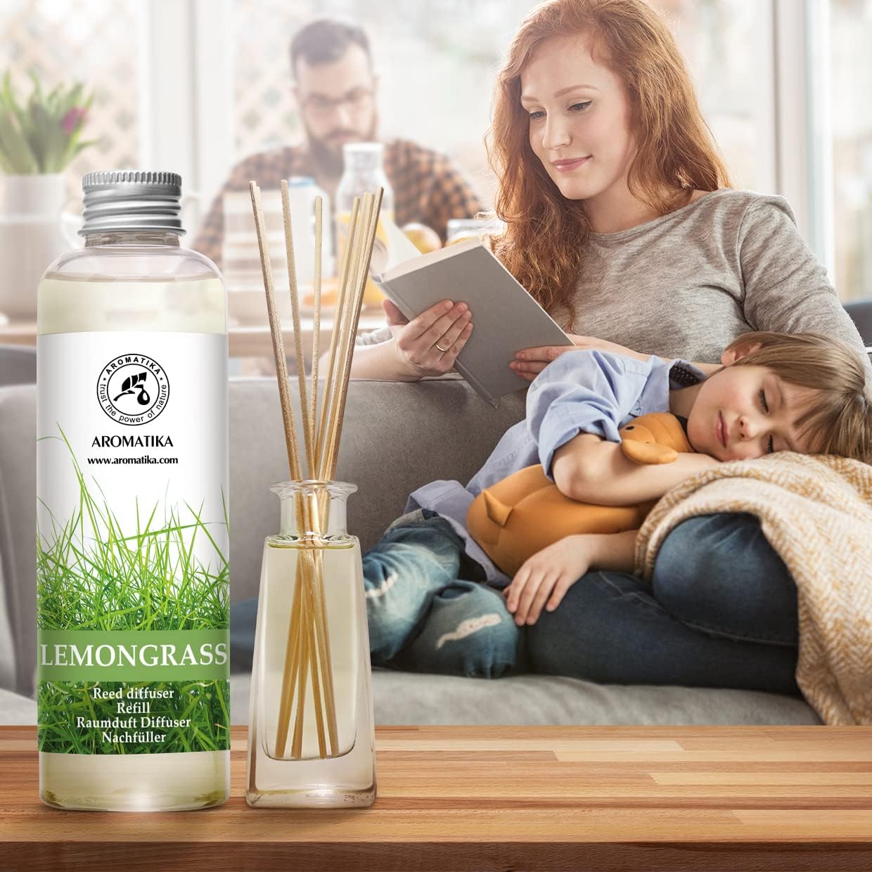 Lemongrass Reed Diffuser Refill - 68 Fl Oz Natural Essential Oil
