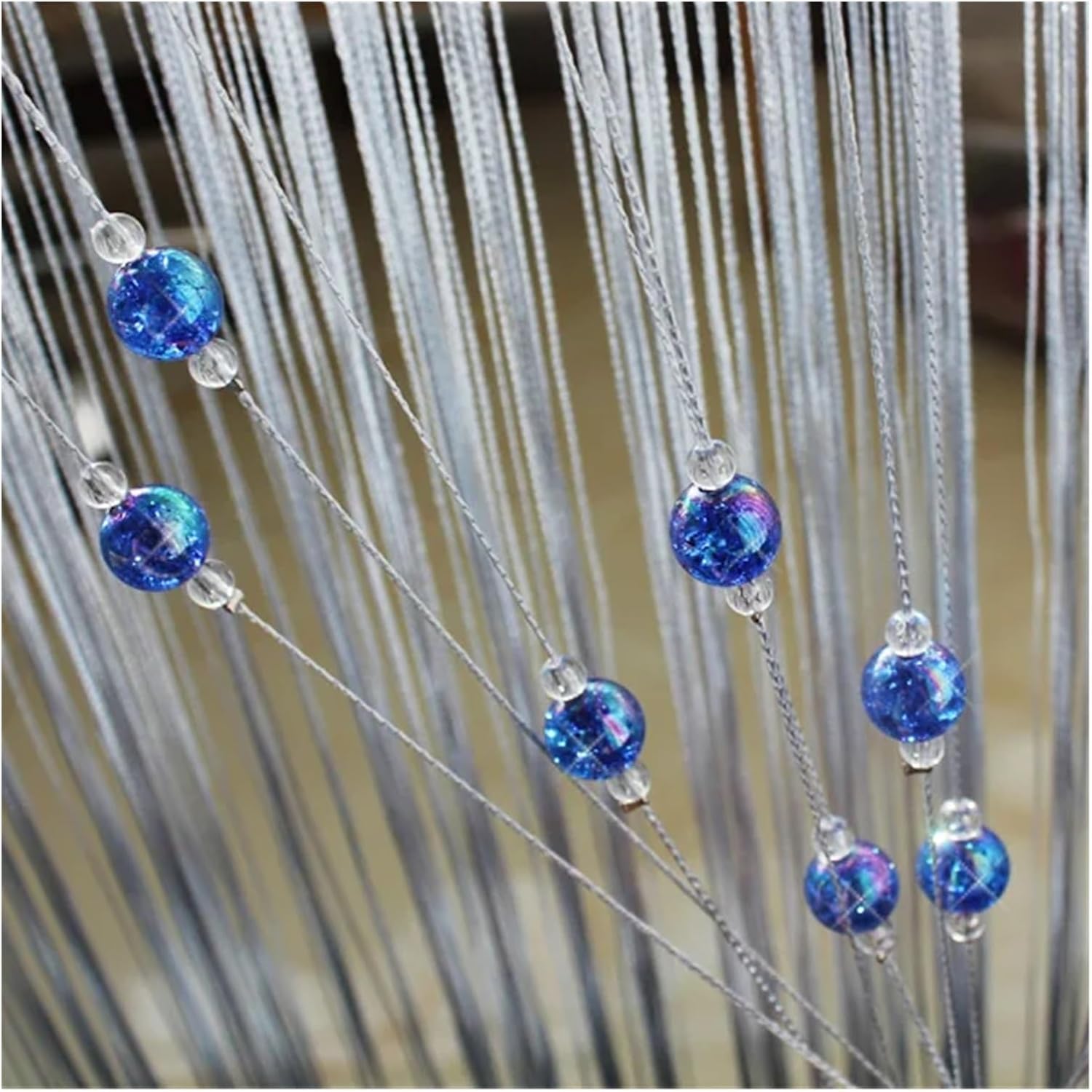 Blue String Curtains 100x275cm Porch Room Divider