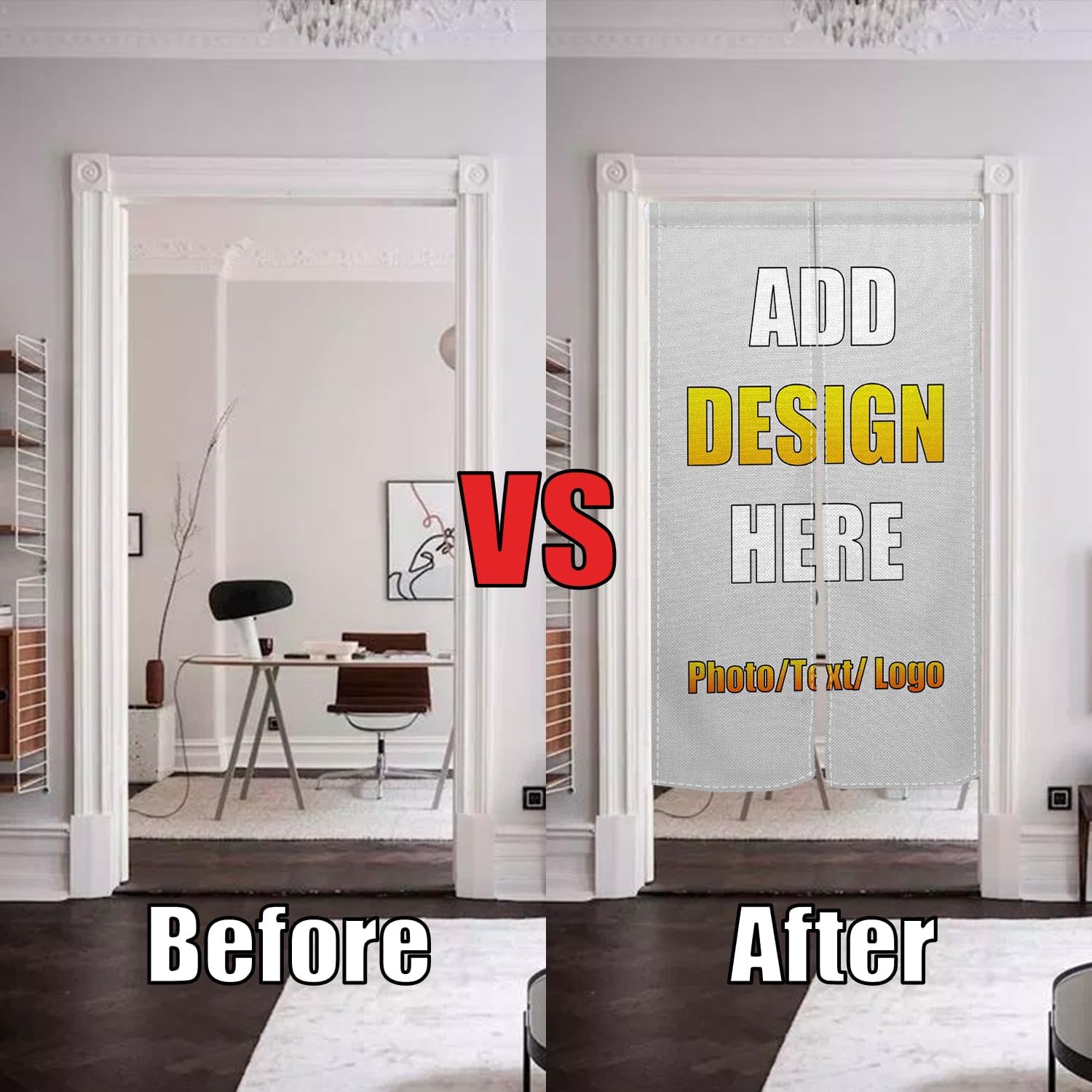 Custom Noren Door Curtain with Double Sided Design