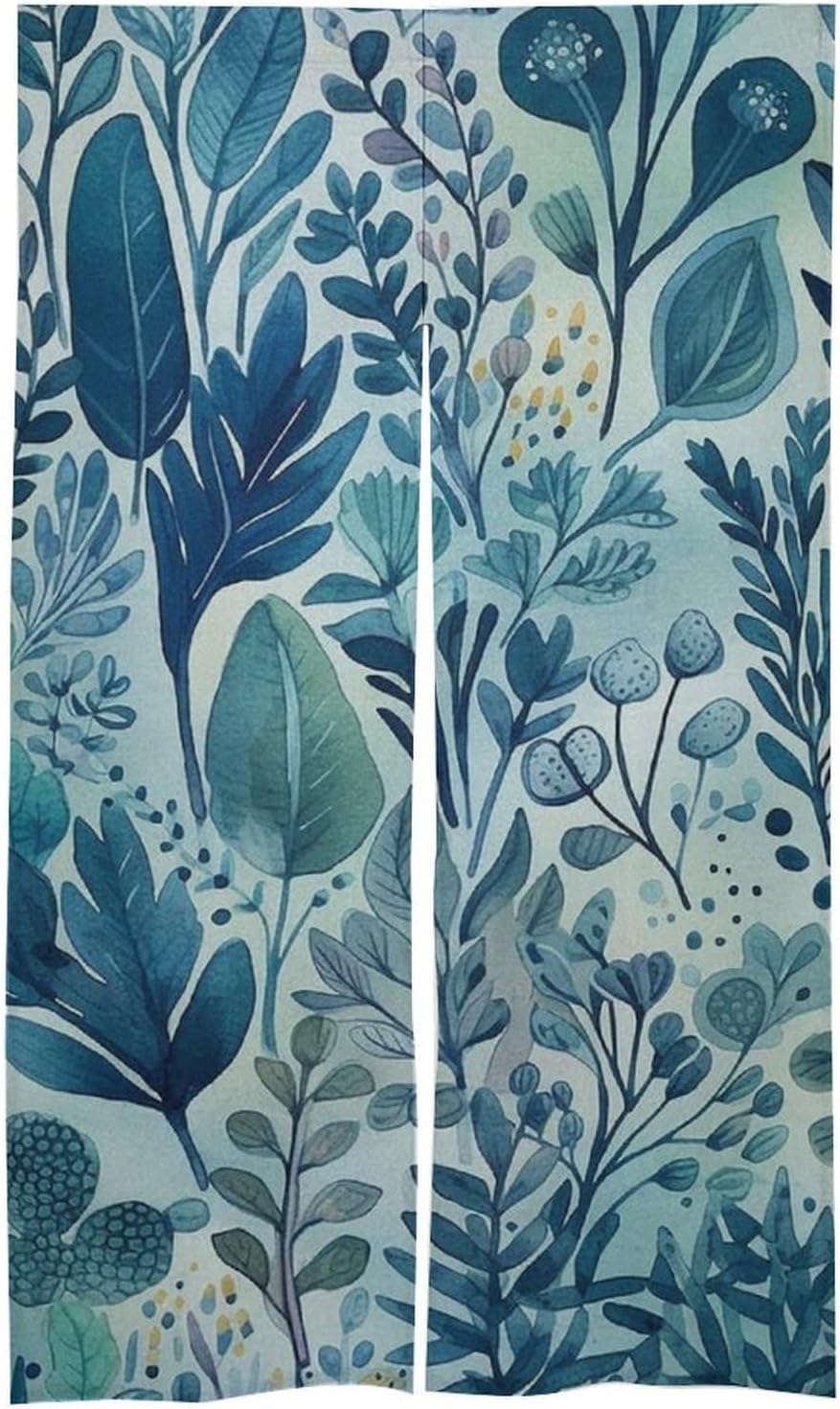 Japanese Noren Leaf Shape Door Curtain 34x57 Inches