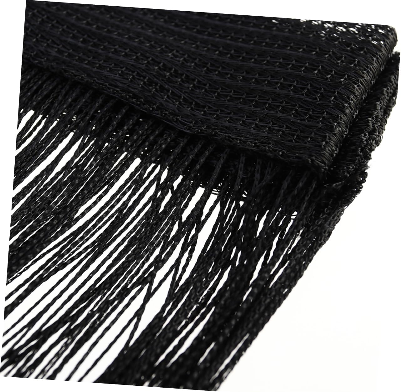 Black Thread Curtain Tassel Valance for Doorway Decor